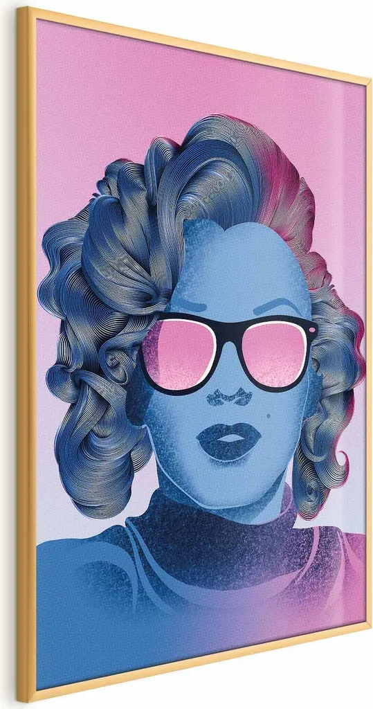 Poster Norma Jeane 60x90 cm con cornice dorata senza margini