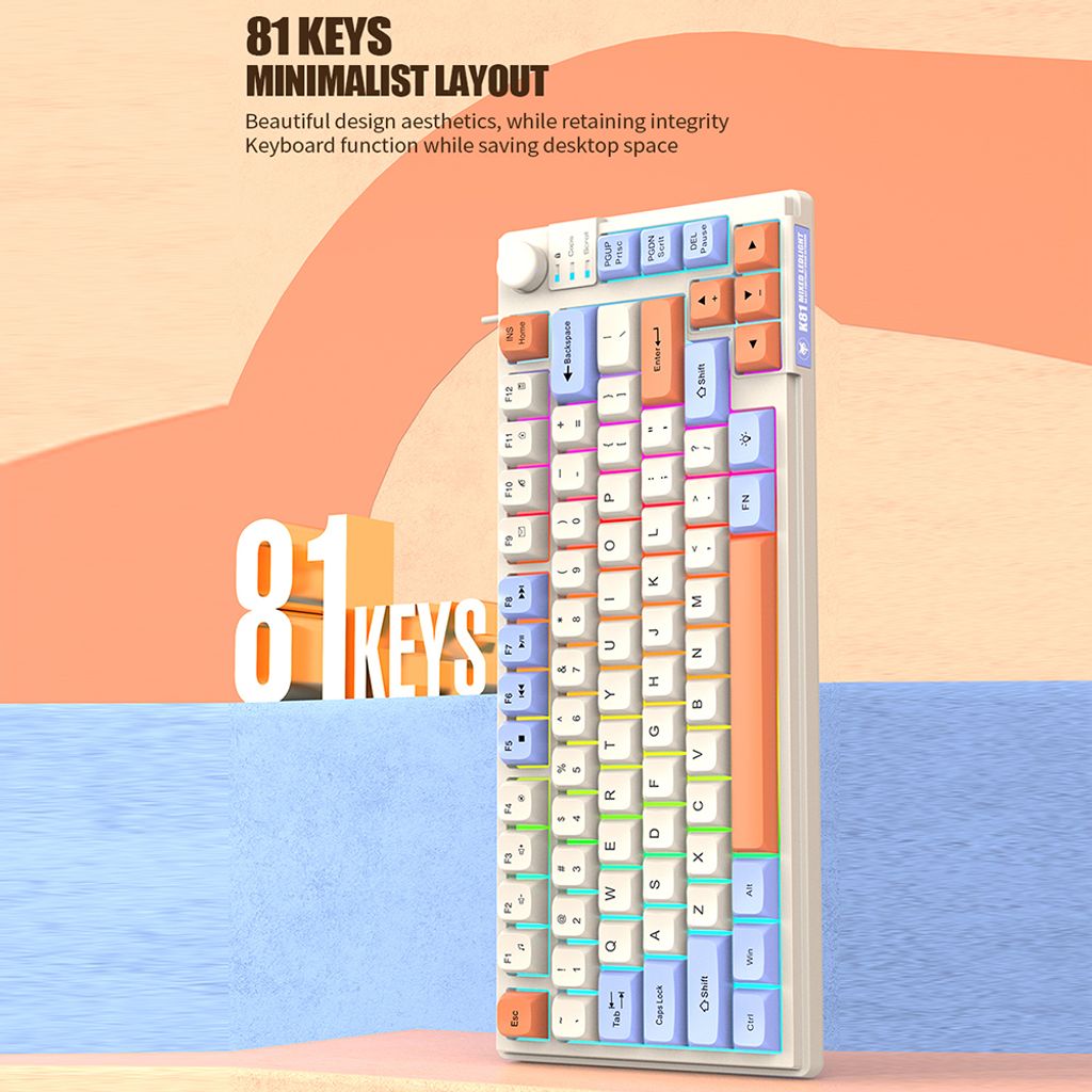 Gaming Tastatur 81 Tasten mit dreifarbig passenden Produktbild 7