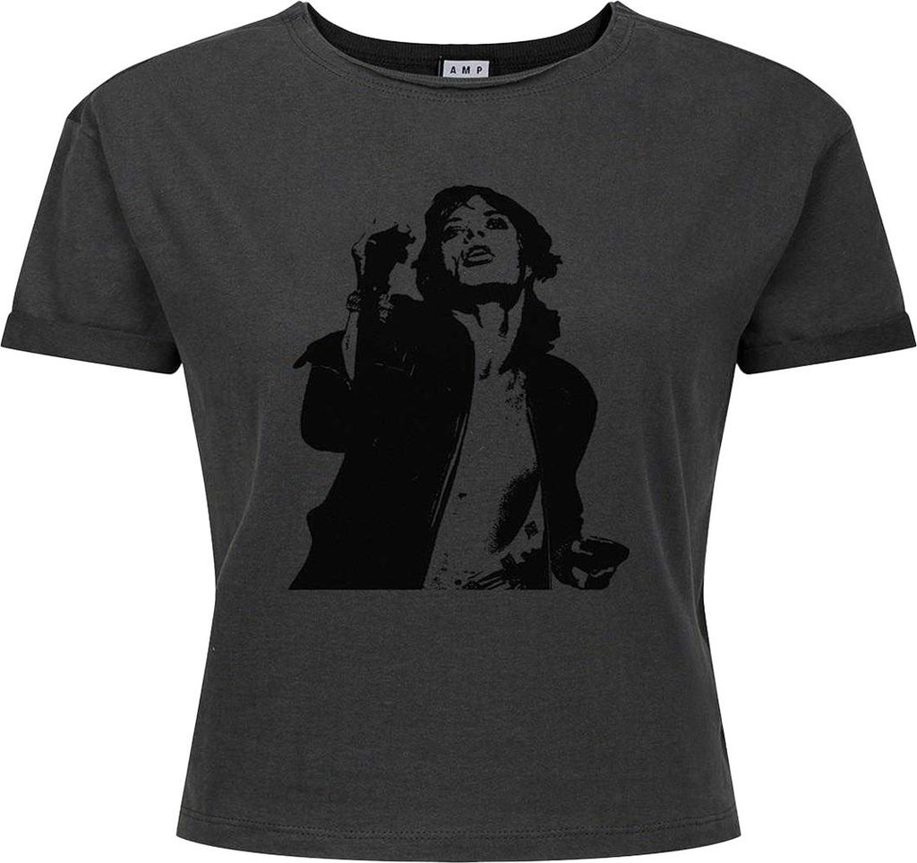 Amplified - "Mick" Kurzes Top für Damen GD4240 (XXL) (Holzkohle)