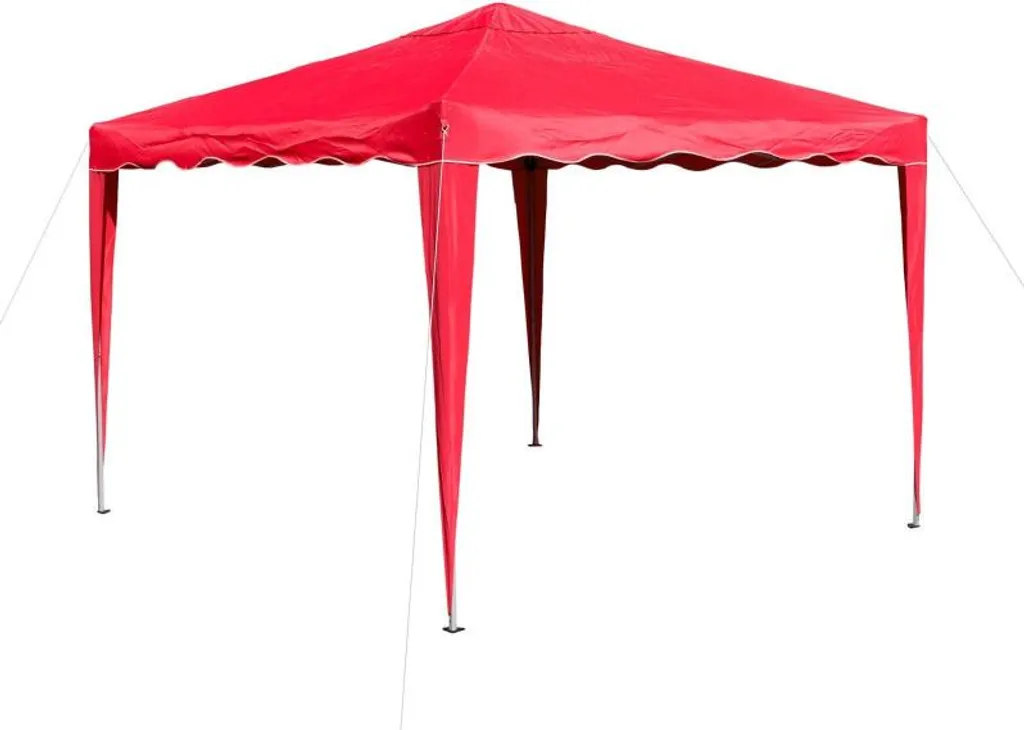 Gloriette de jardin pliante 3x3 m rouge - Barnum pliable avec structure