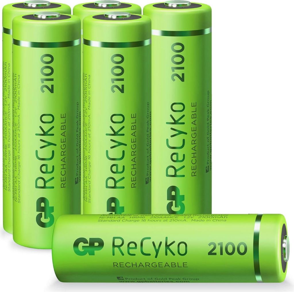 4+2 GP ReCyko+ NiMH Akku AA 2100mAH, 1,2V, ready to use Produktbild 