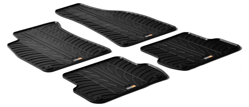 TRAVALL Audi A4 (2001-2004) Hochwertige robuste Gummifu§matten Fussmatten mit geformten Gummimatten erhšhten RŠndern und Clips rutschfest und f...