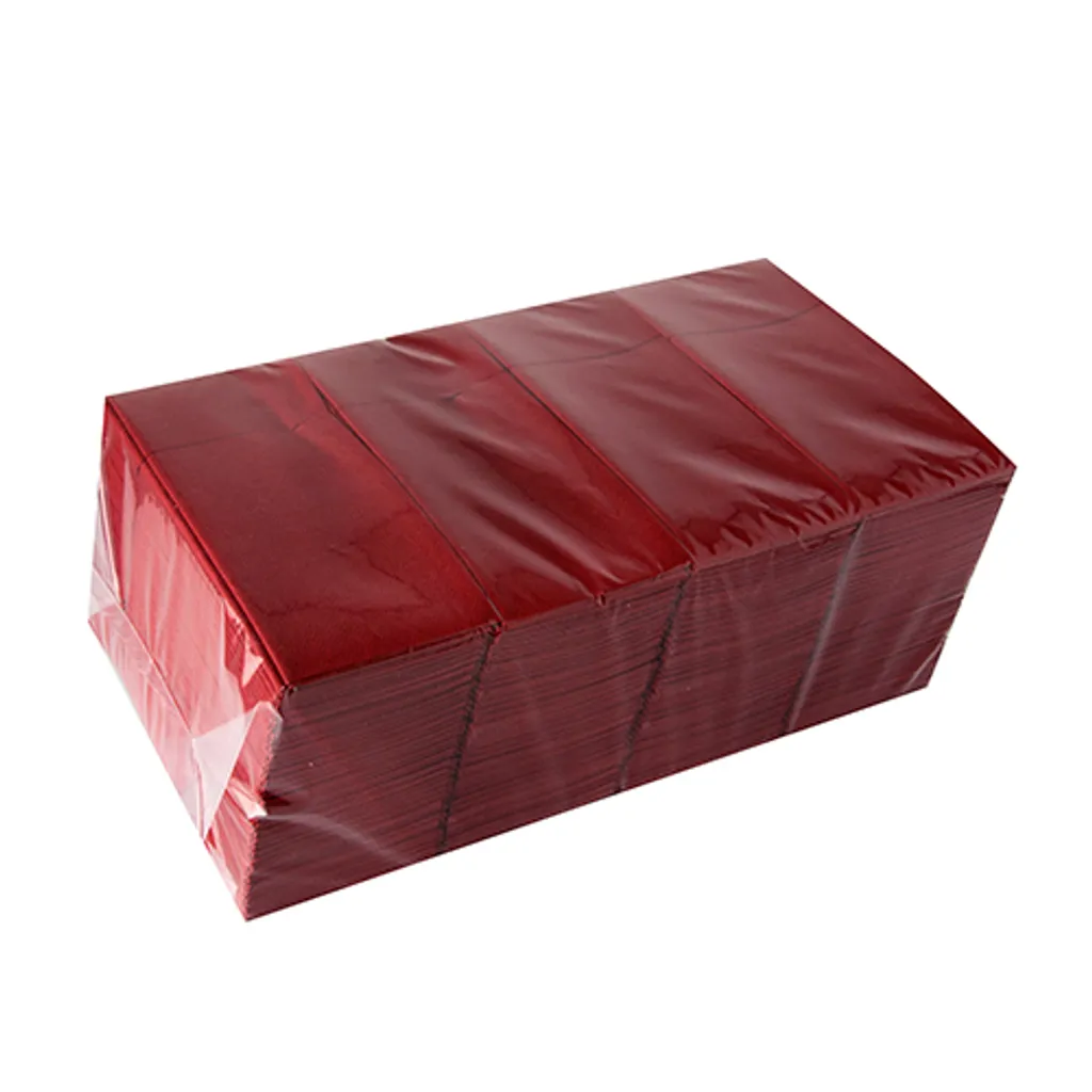 Pochette Porte-Couverts Bordeaux PAPSTAR 1/8 Plis - Grande Capacité 480