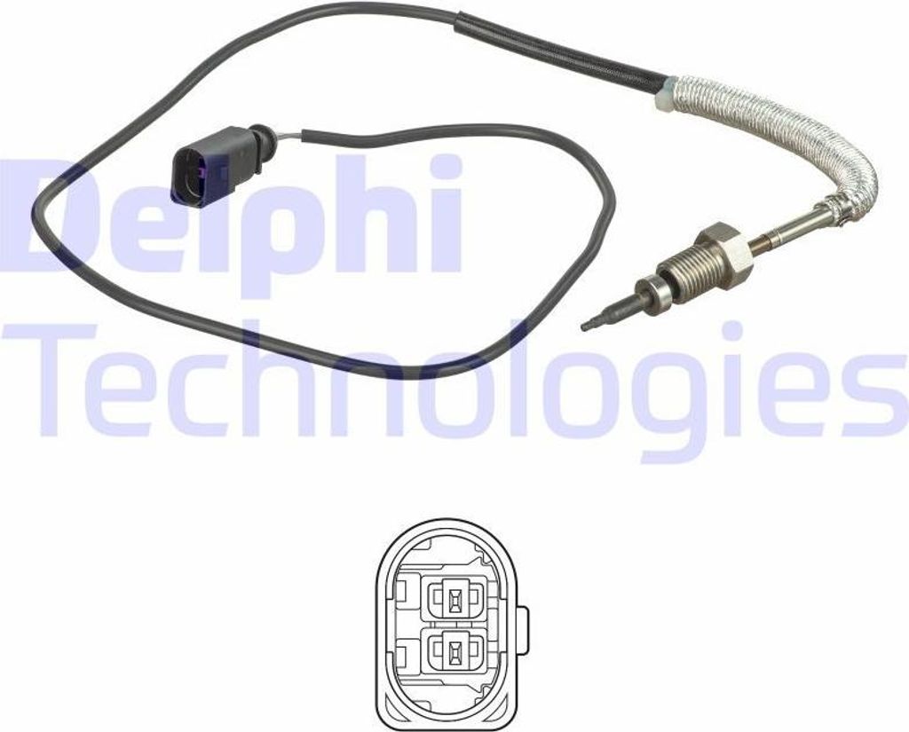 DELPHI TS30158 Abgastemperatursensor OE 03G906088AK kompatibel mit A4 8H, A4 8E