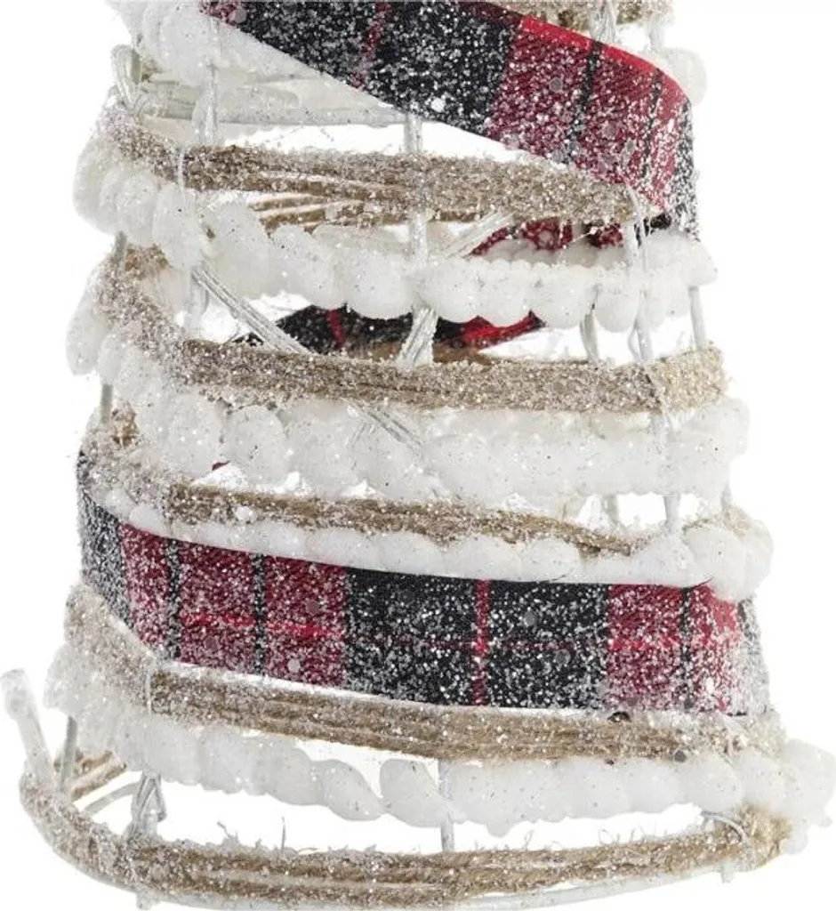 Cône Décoratif LED 80cm Multicolore et Argenté pour Noël - Set de 3 - 3