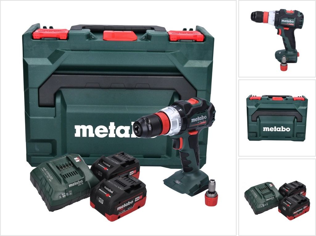 Metabo BS 18 LT BL Q Akku Bohrschrauber 18 V 75 Nm Brushless + 2x Akku 8,0 Ah + Ladegerät + metaBOX