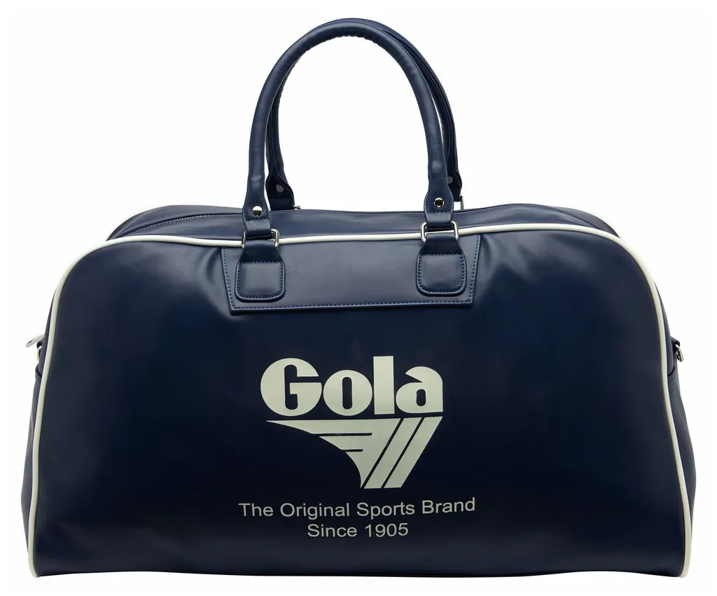 Gola Sac de Voyage Reynolds Navy White - Finition Vintage en Simili Cuir