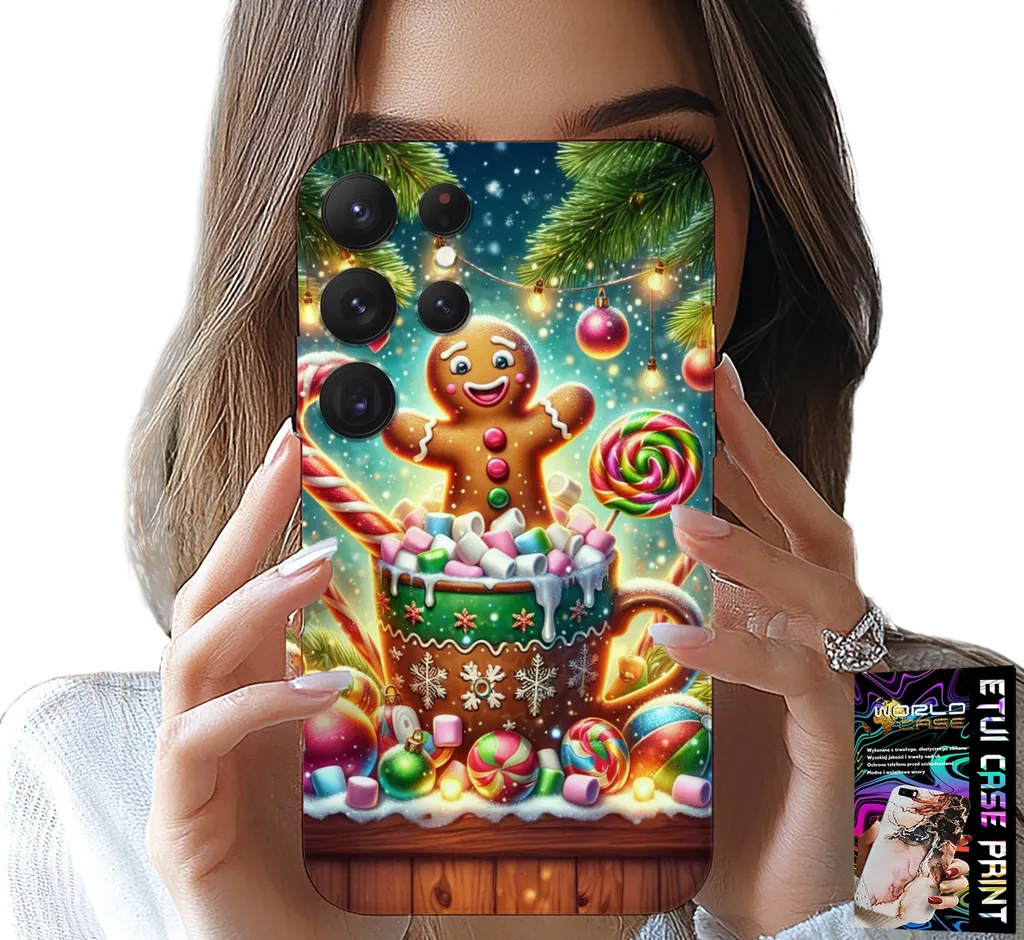 Cover S22 Ultra Natale: Gingerbread & Christmas Tree Style | FOLA Tech