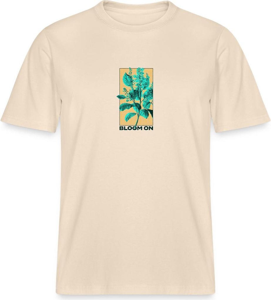 Spreadshirt Vintage Trend Blumen Fauna Design Bloom On Relaxed Fit Uni T-Shirt, M, Natur