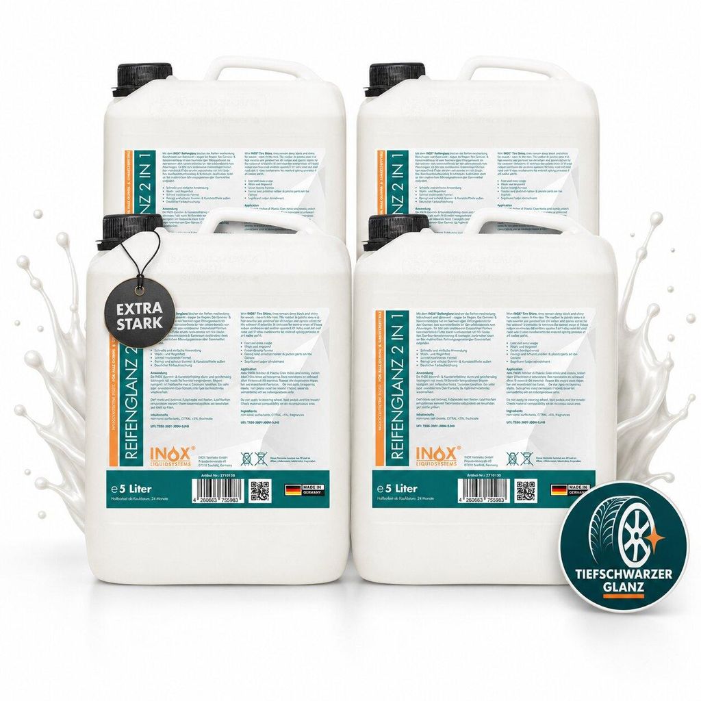 INOX® 4x5L Reifenglanz 2:1 Kunststoffpflege & Gummipflege Produktbild 