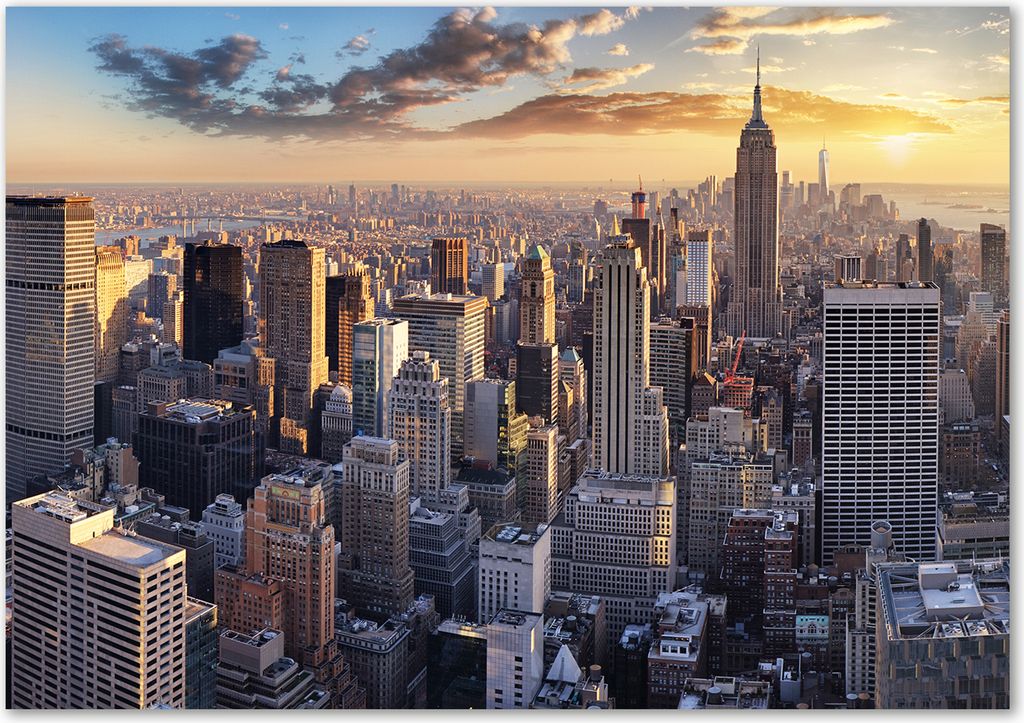 Tulup Glas-Bild - 100 x 70 - Wandbild aus Glas - Wandkunst - Wandbild hinter gehärtetem Sicherheitsglas - Sehenswürdigkeiten & Architektur - Ne...