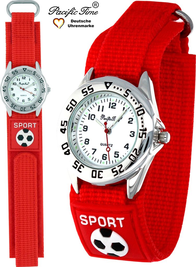 Pacific Time  Armbanduhr Jungen Kinderuhr Fußball Produktbild 