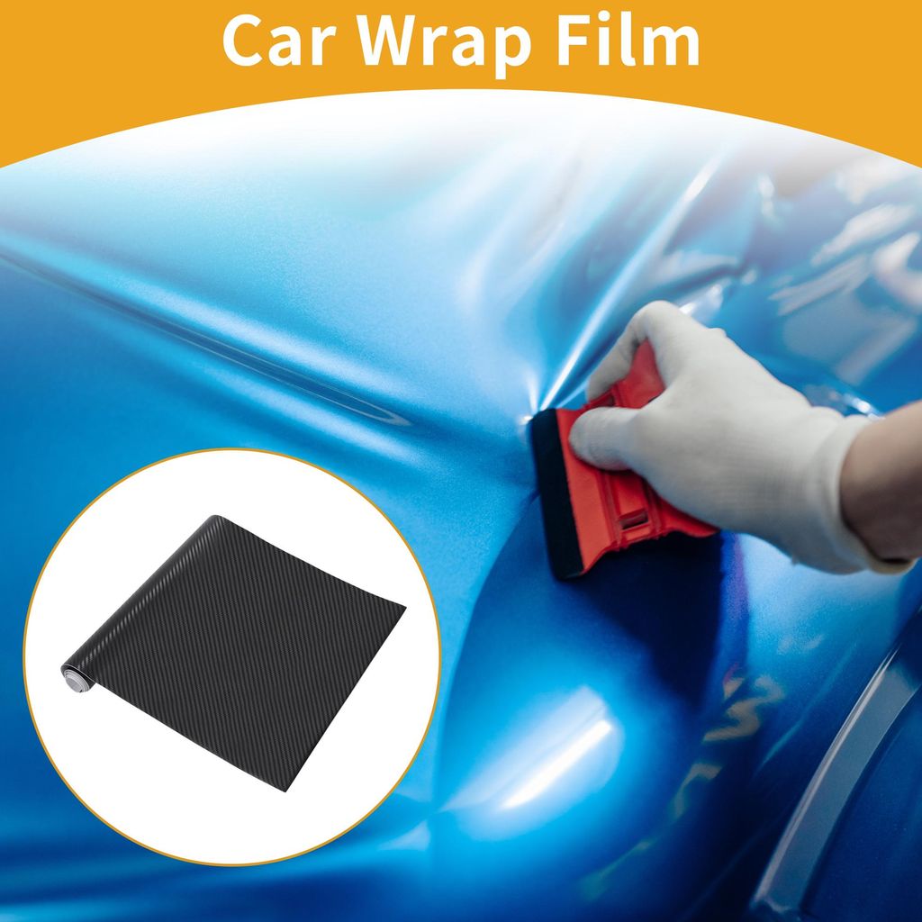 Carbon Autofolie 3D Schwarz Selbstklebende Wrapping Vinyl Folie 5.5mil PVC Universell für Auto Motorrad DIY 30x152cm