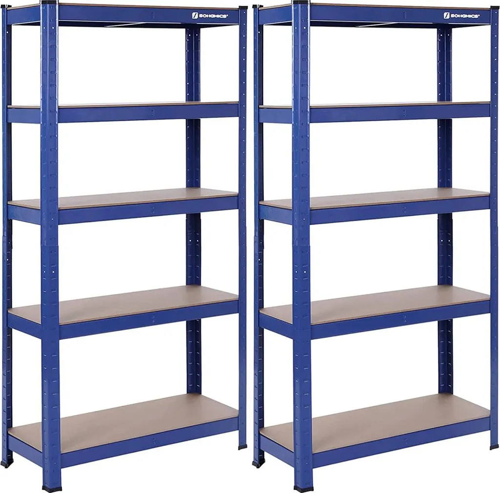 Étagère modulable haute résistance bleue 150 cm par 2 unités de rangement