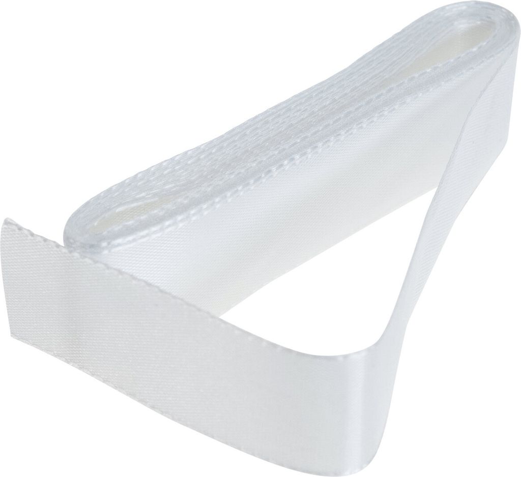 Dekoband Geschenkband Weiß mit Webkante 25mm 3m 10St