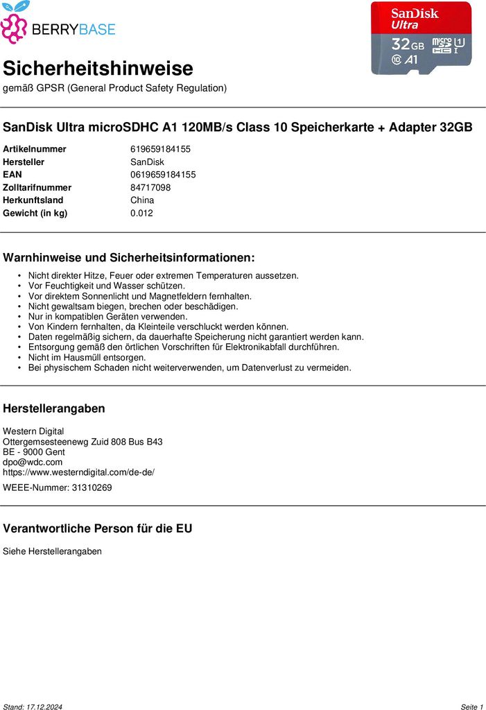 Paměťová karta SanDisk Ultra Android microSDXC 32GB 120MB/s Obrázek produktu 11