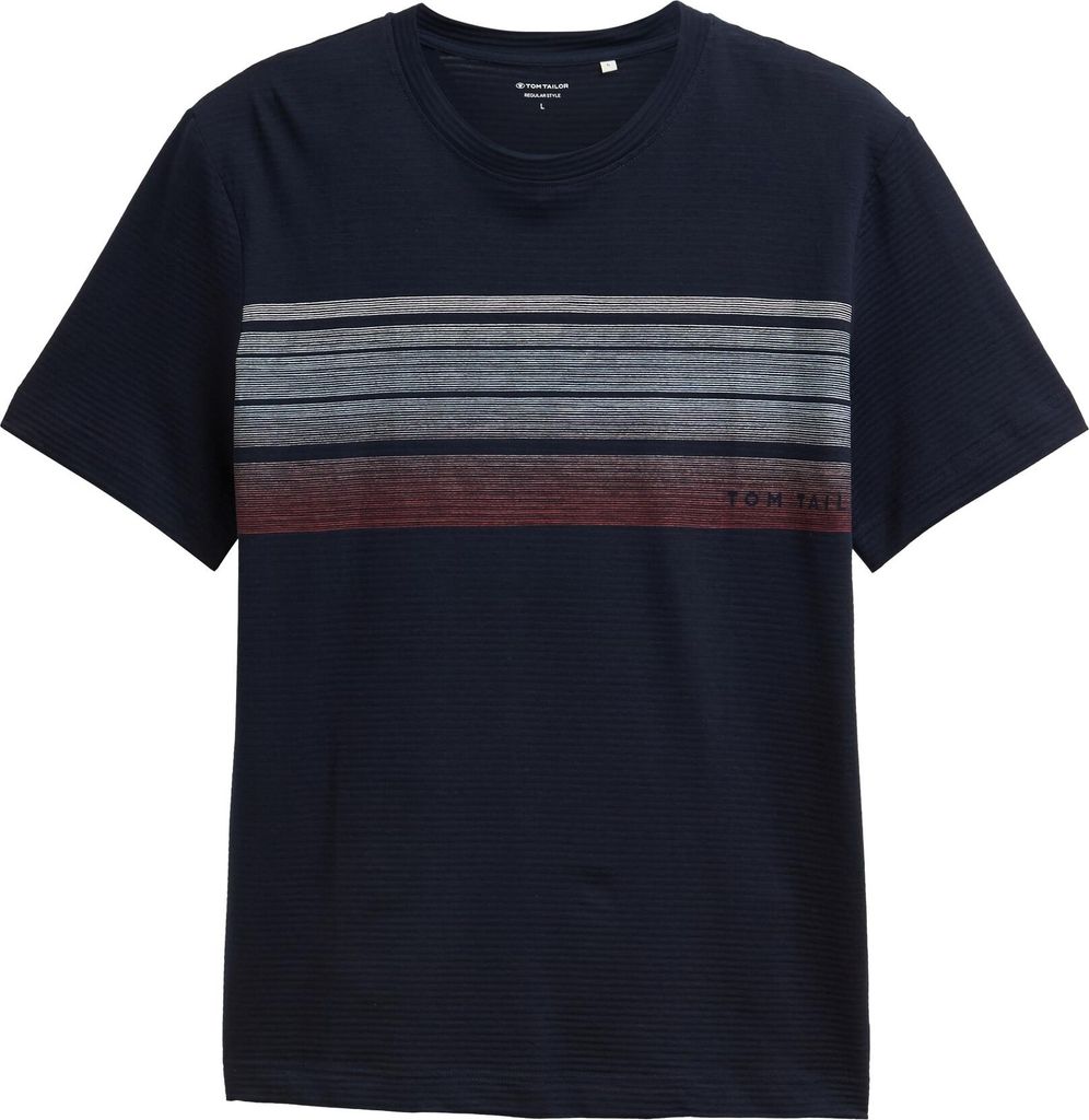 Tom Tailor Jersey T-Shirt mit Streifen-Print