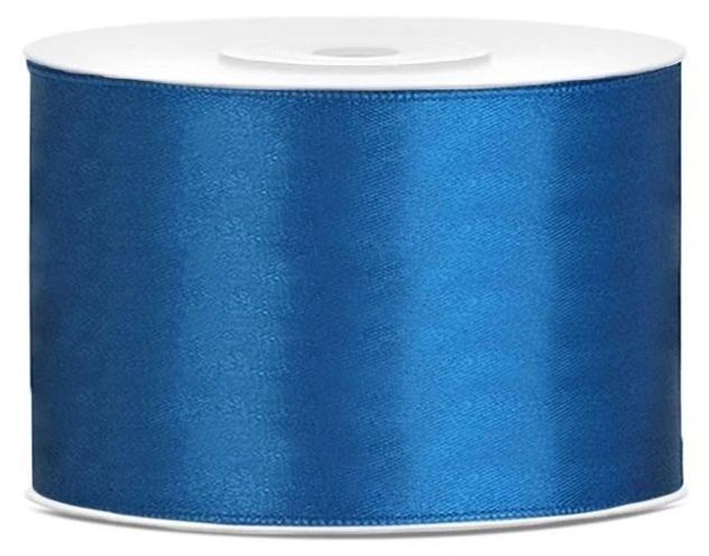 Wstążka satynowa 50mm/25 m Niebieska Party Deco Immagine del prodotto 