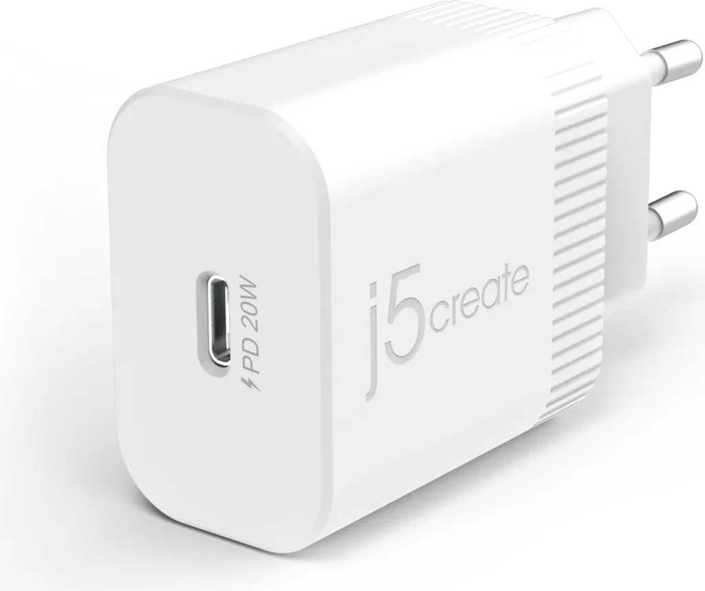 Chargeur Rapide USB-C 20W pour iPhone et Android j5create JUP1420-EN