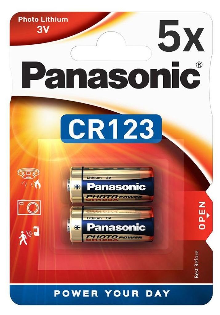 10x Panasonic CR123A Photobatterie - (5x 2er Blister) Produktbild 