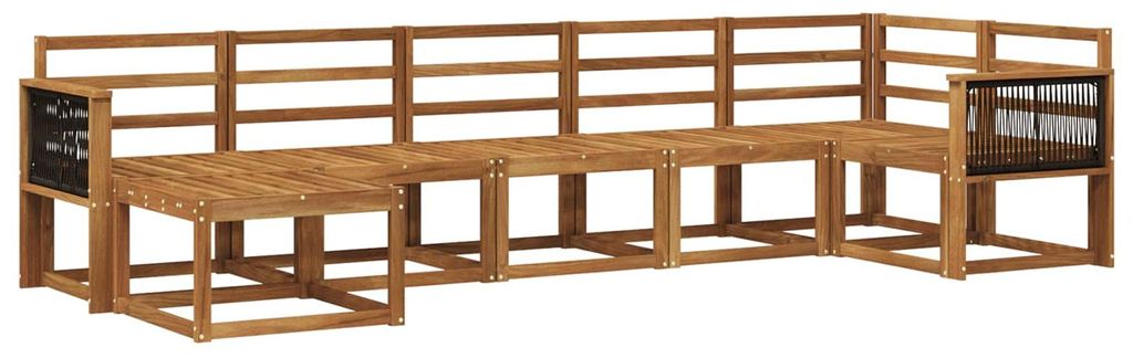 vidaXL Outdoor-Sofagarnitur 7 pcs Natur Massivholz Akazie