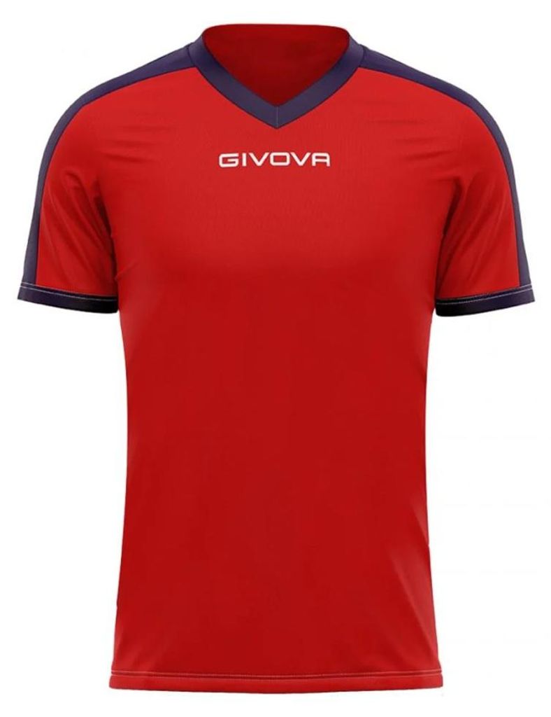 Givova - "Revolution" T-Shirt für Herren MR536 (L) (Rot/Marineblau)