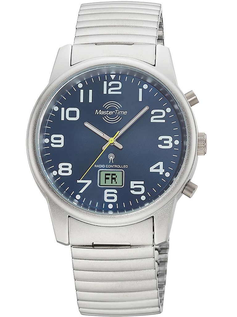 Master Time MTGA-10823-32M Herrenuhr Zugband Funkuhr 41mm 3ATM