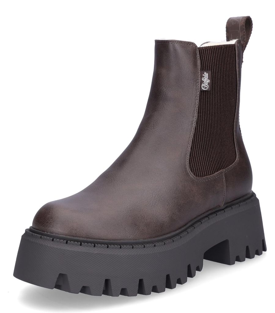 Buffalo dames Chelsea boots, model Aspen, warm bruin Productafbeelding 