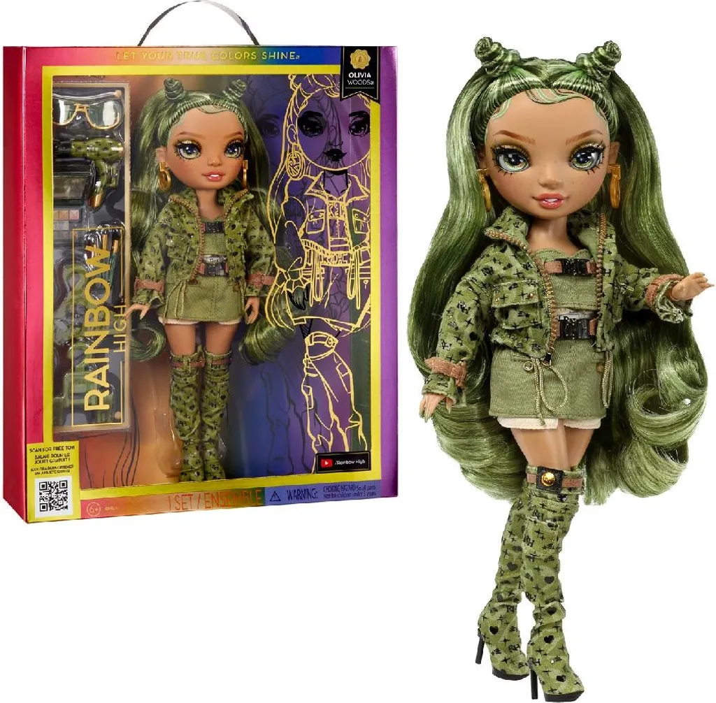 Poupée Rainbow High Olivia Woods - Qualité Premium et Look Mode Durable - 17