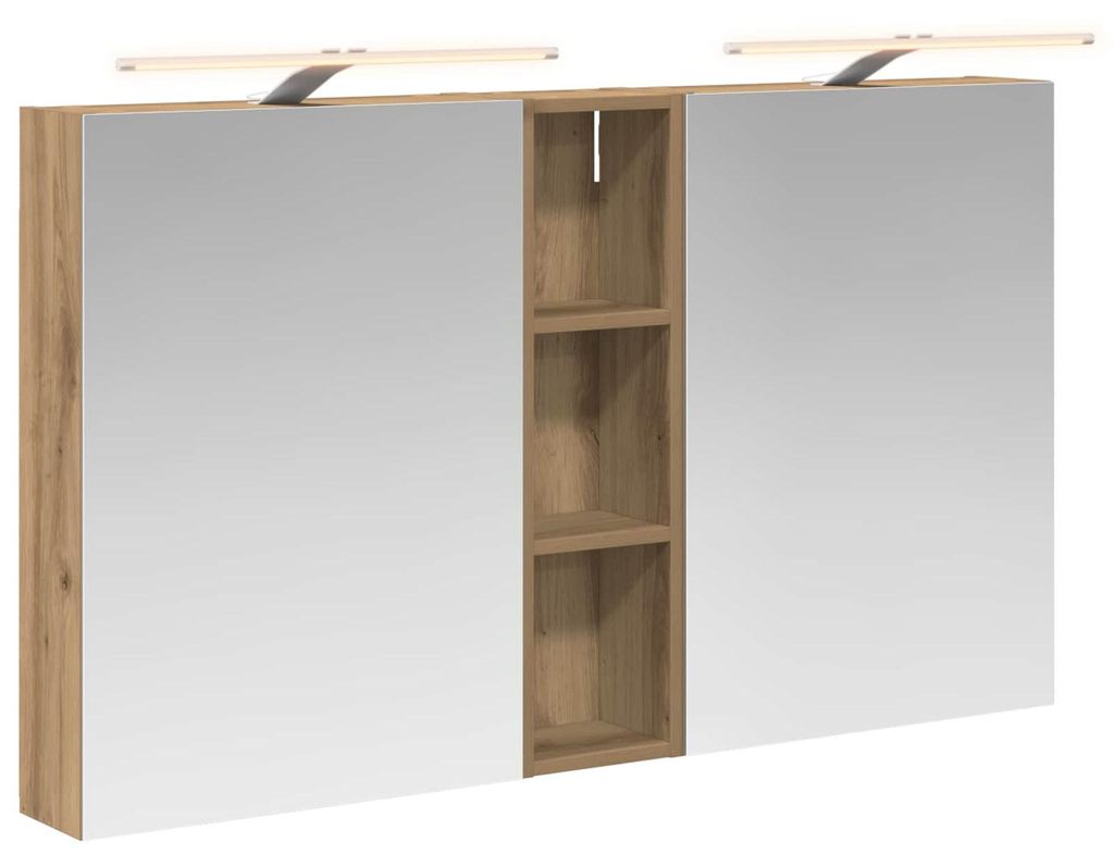 Badezimmerschrank-Set 3 pcs 120 x 14,5 x 70 cm Holzwerkstoff