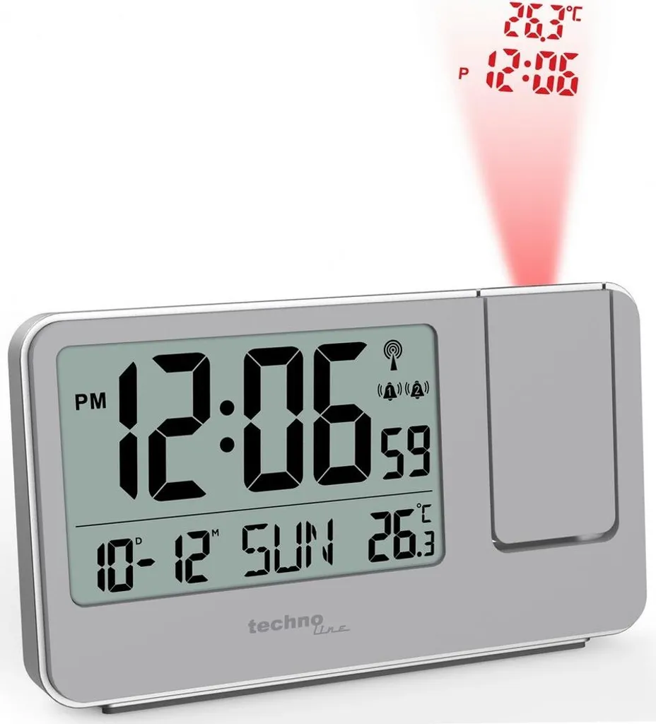 Petit Réveil Digital de Table de Chevet Technoline WT534 Discret