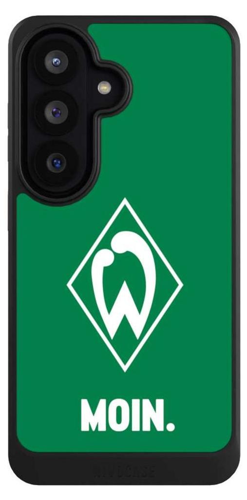 NIVOCASE Hülle für Samsung Galaxy S26 Handyhülle NIVOcore Case Schwarz Moin Offizielles Lizenzprodukt SV Werder Bremen