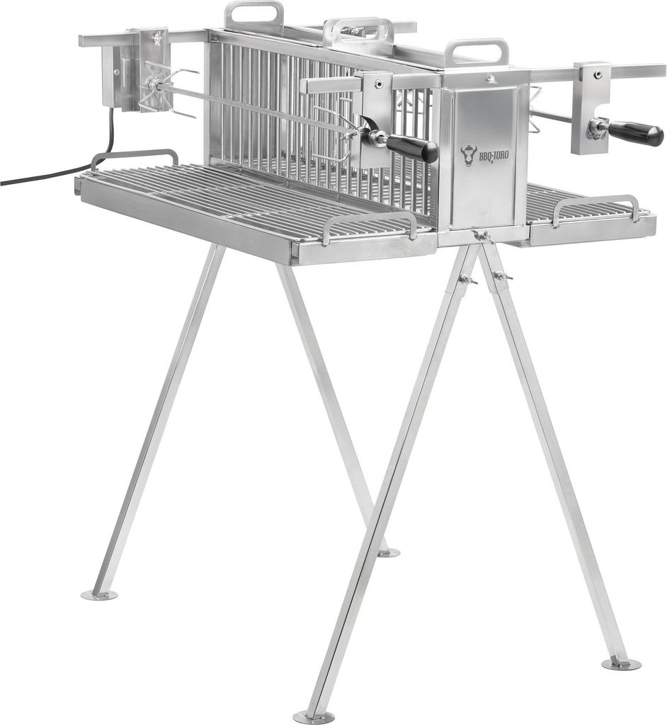 BBQ-Toro roestvrijstalen dubbele spiesgrill met motor, Productafbeelding 