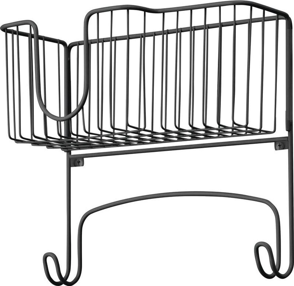mDesign Bügelbretthalter Wandmontage Aufbewahrung Organizer Metall Schwarz Matt
