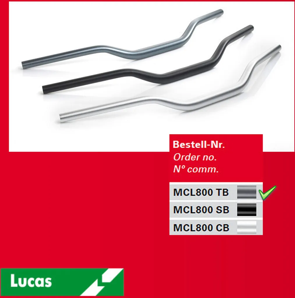 Guidon 28,6mm Superbike Titan pour Position Conduite Confortable Moto