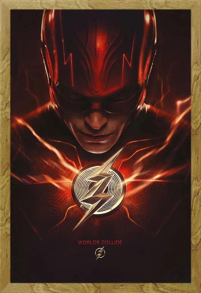 Flash, The - Poster - Film + cornice rimovibile, Shinsuke® Maxi MDF oak, disco acrilico