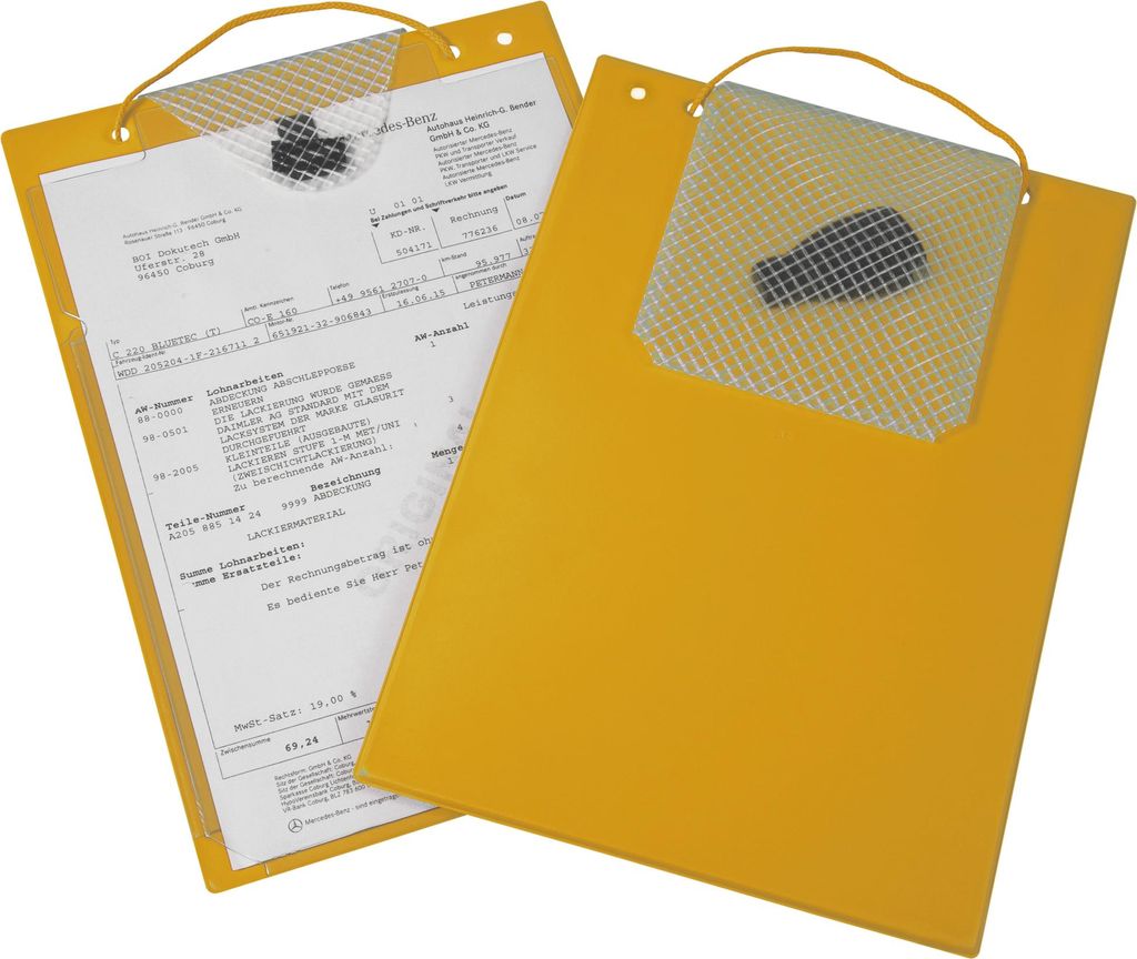 Eichner Auftragstaschen gelb für Einstecktafel Produktbild 
