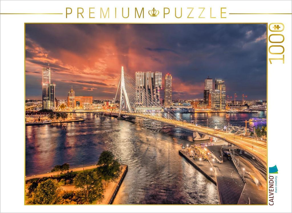 CALVENDO Puzzle Ein Motiv aus dem Kalender Rotterdam 1000 Teile Puzzle quer | 1000 Teile Lege-Größe 64x48cm Foto-Puzzle für glückliche Stunden