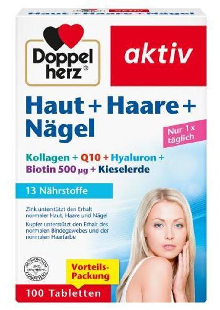 Doppelherz Haut+Haare+Nägel Tabletten 100 St Produktbild 