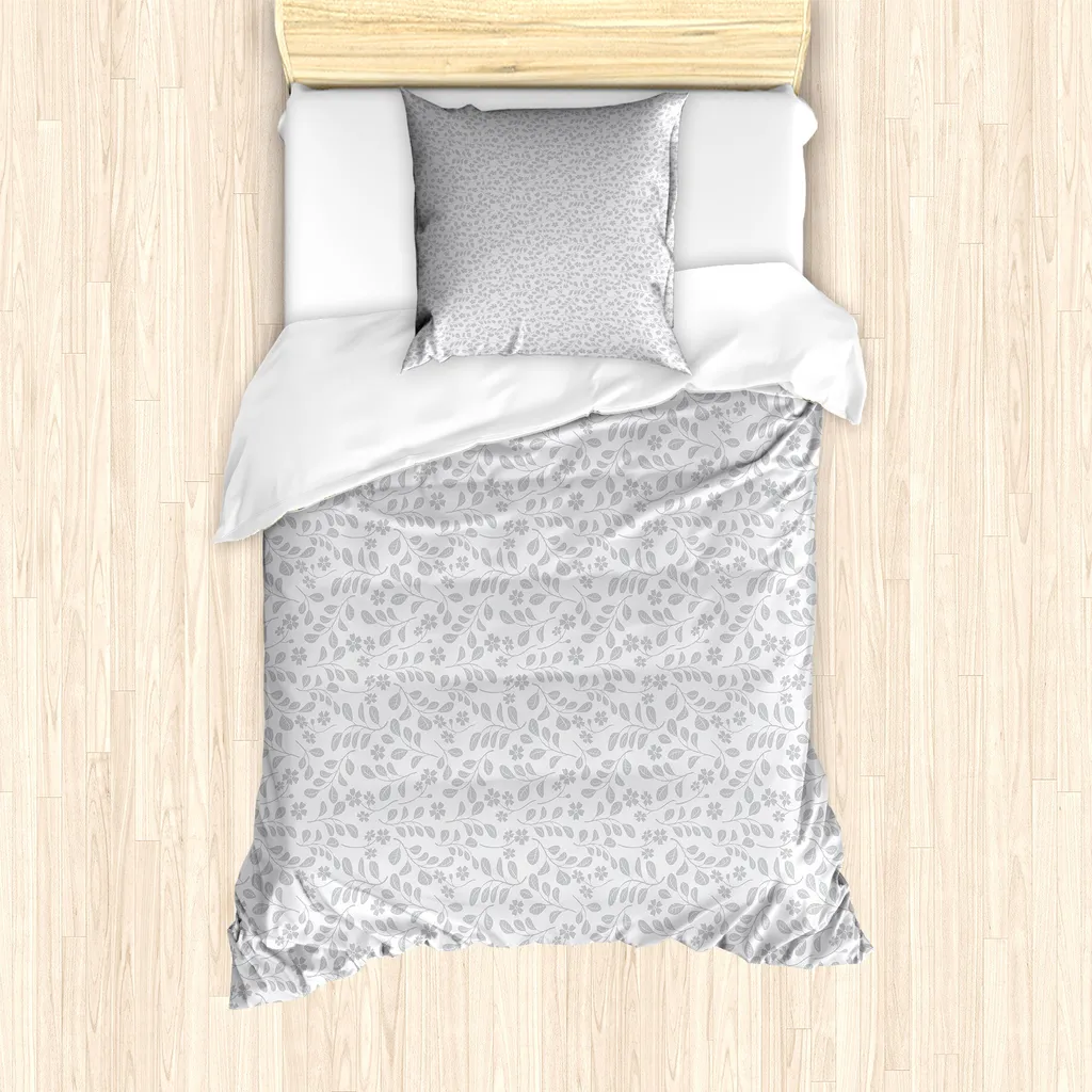 Set Letto Singolo ABAKUHAUS Antiacaro Botanico 135x200 cm Viola - 1
