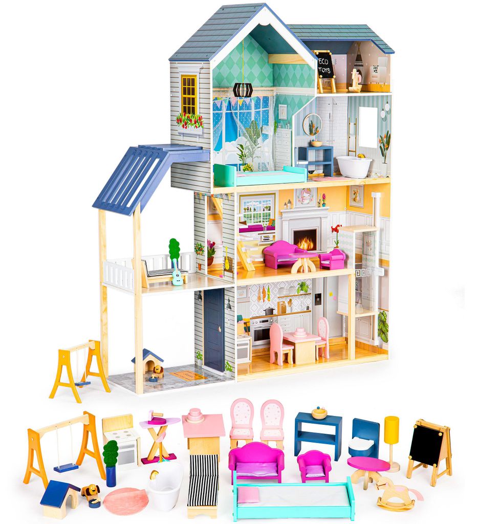 XXL domeček pro panenky Maya Residence 28 kusů ECOTOYS Obrázek produktu 
