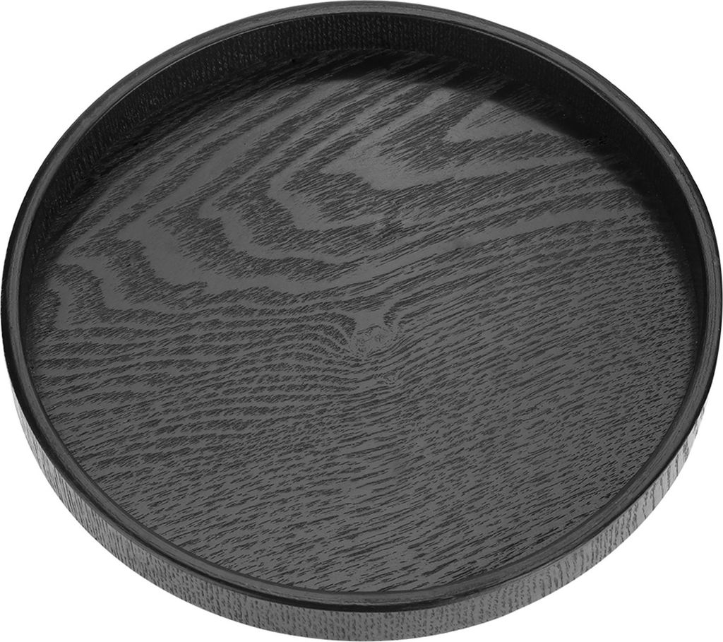 Rundes Serviertablett aus Massivholz für Tee, Kaffee, Snacks, Mahlzeiten und Restaurants, 21 cm