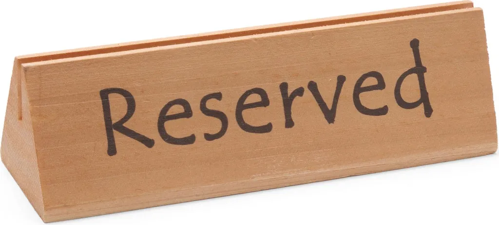 HENDI Tischschild Reserviert, "reserved", 152x44x(H)44mm