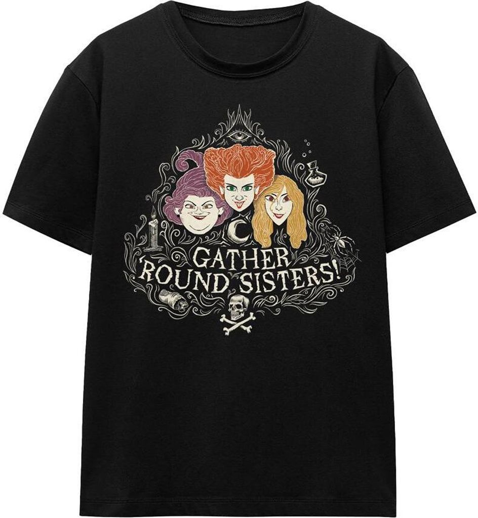 Hocus Pocus - "Gather Round Sisters" T-Shirt für Herren/Damen Uni TV17033 (S) (Schwarz)