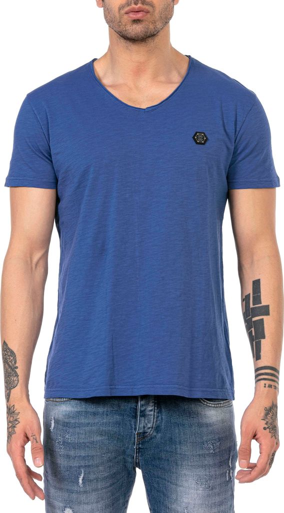 Red Bridge Herren V-Neck T-Shirt Saxeblau S