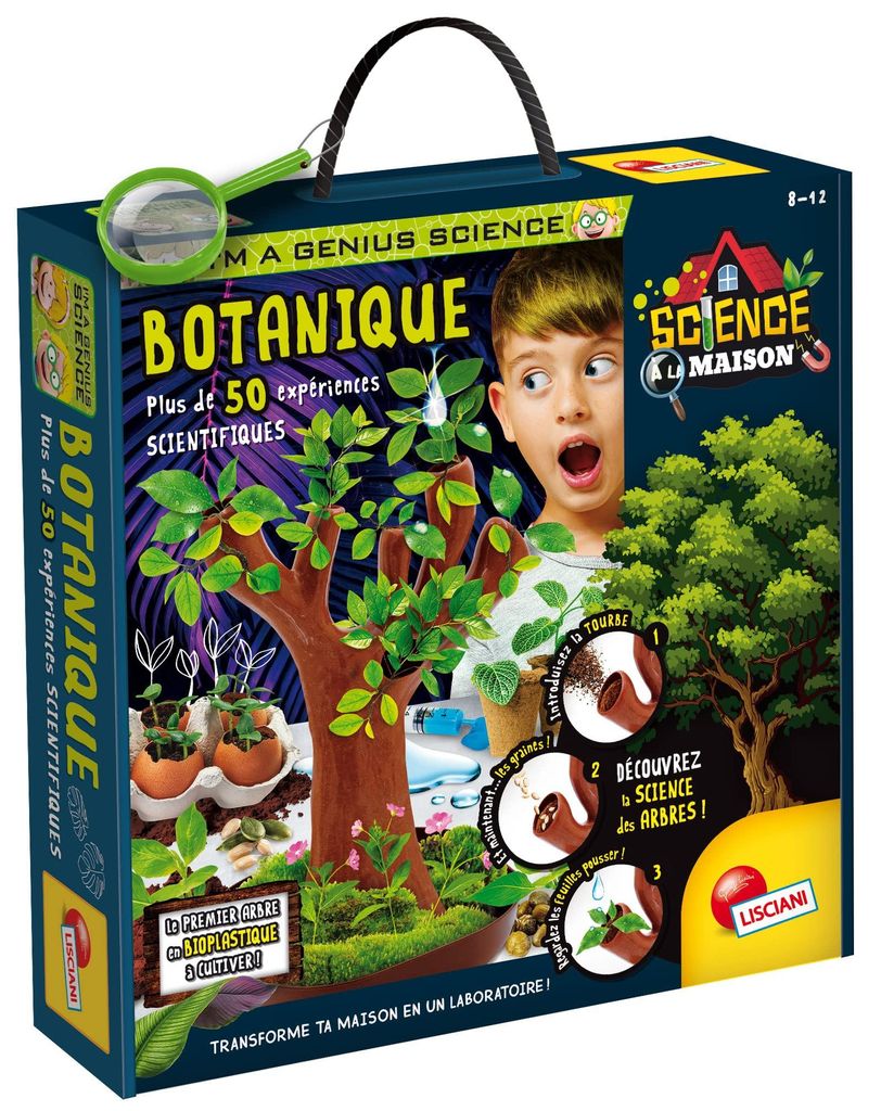 Lisciani – I'm A Genius Science A La Maison Botanique – über 50 wissenschaftliche Experimente an Bäumen und Pflanzen – Garten-Set für Kind...
