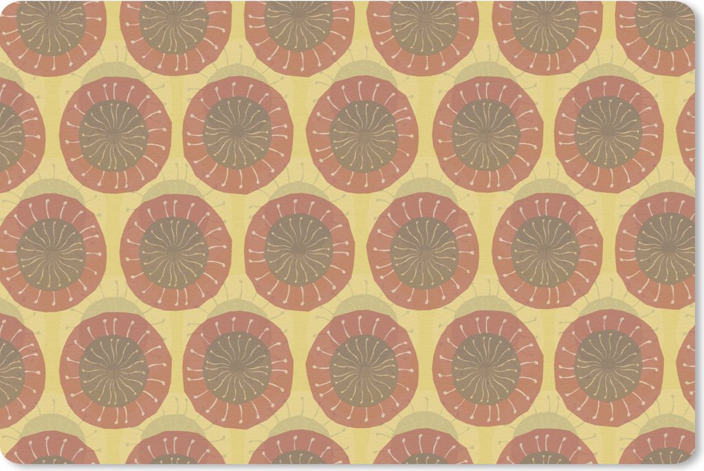 MuchoWow Schreibtischunterlage Sonnenblumen - Muster - Südamerika 60x40 cm - XXL Mauspad - Großes Mauspad