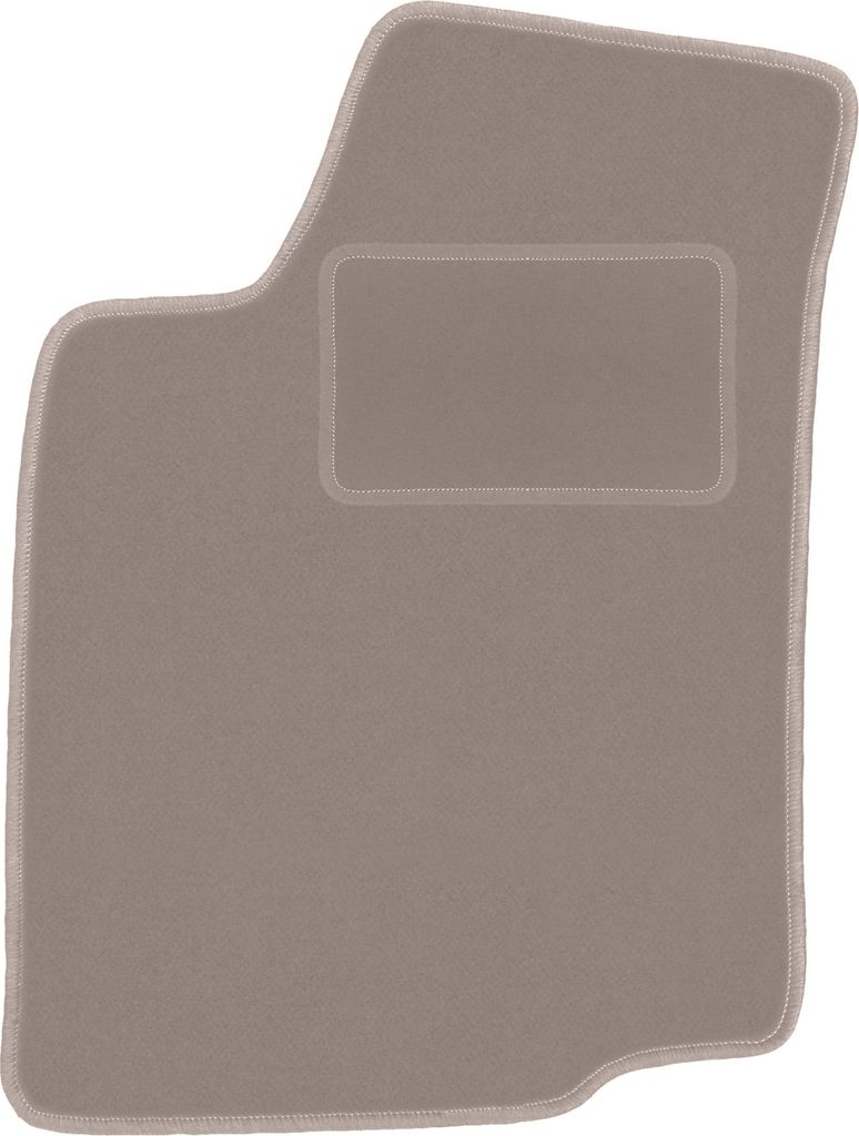 Fahrerfußmatte Velours beige passend für Volkswagen Passat B3 (1988-1993, Kombi, Limousine) – mit Befestigungen – passgenau