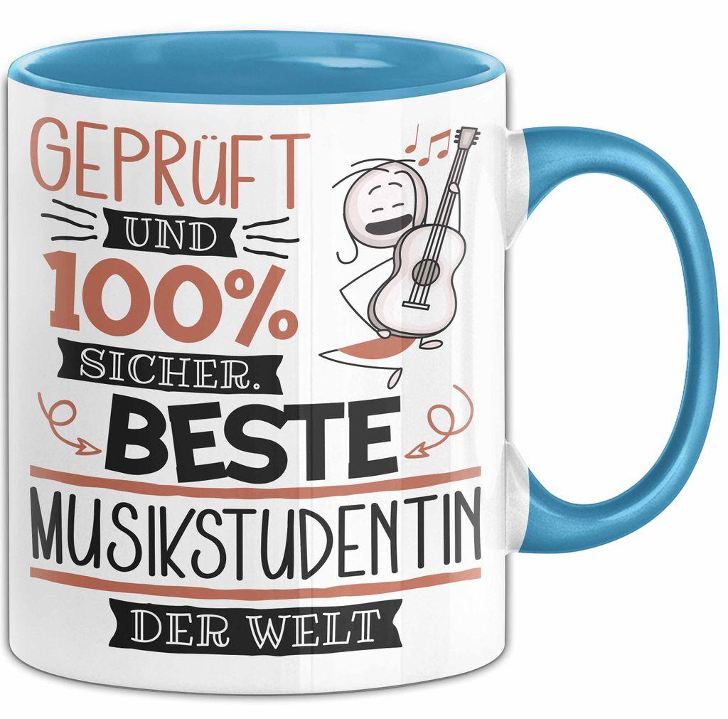 Beste Musikstudentin Der Welt Tasse Geschenk für Eine Musikstudentin Und Sicher Geschenkidee Geburtstag Weihnachten (Blau)