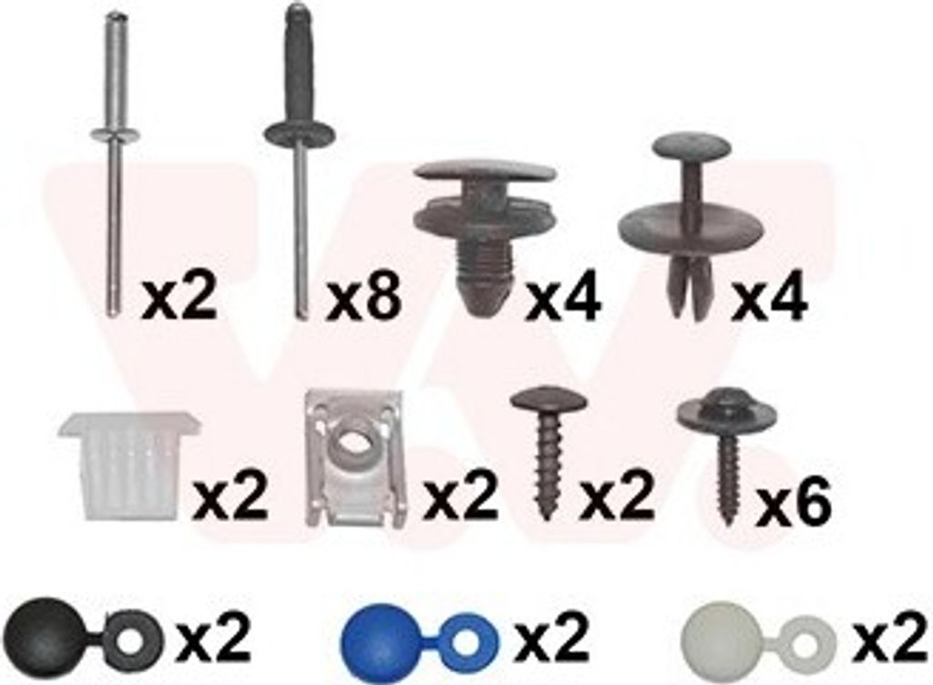 VAN WEZEL Montagesatz Stoßfänger 4042794 Vorne passend für PEUGEOT 308 SW I (4E, 4H)